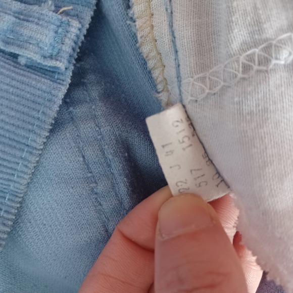 Levis Vintage 517 Sky Blue Corduroy Straight Bootcut Pants White Tab Retro 33 - Picture 2 of 10